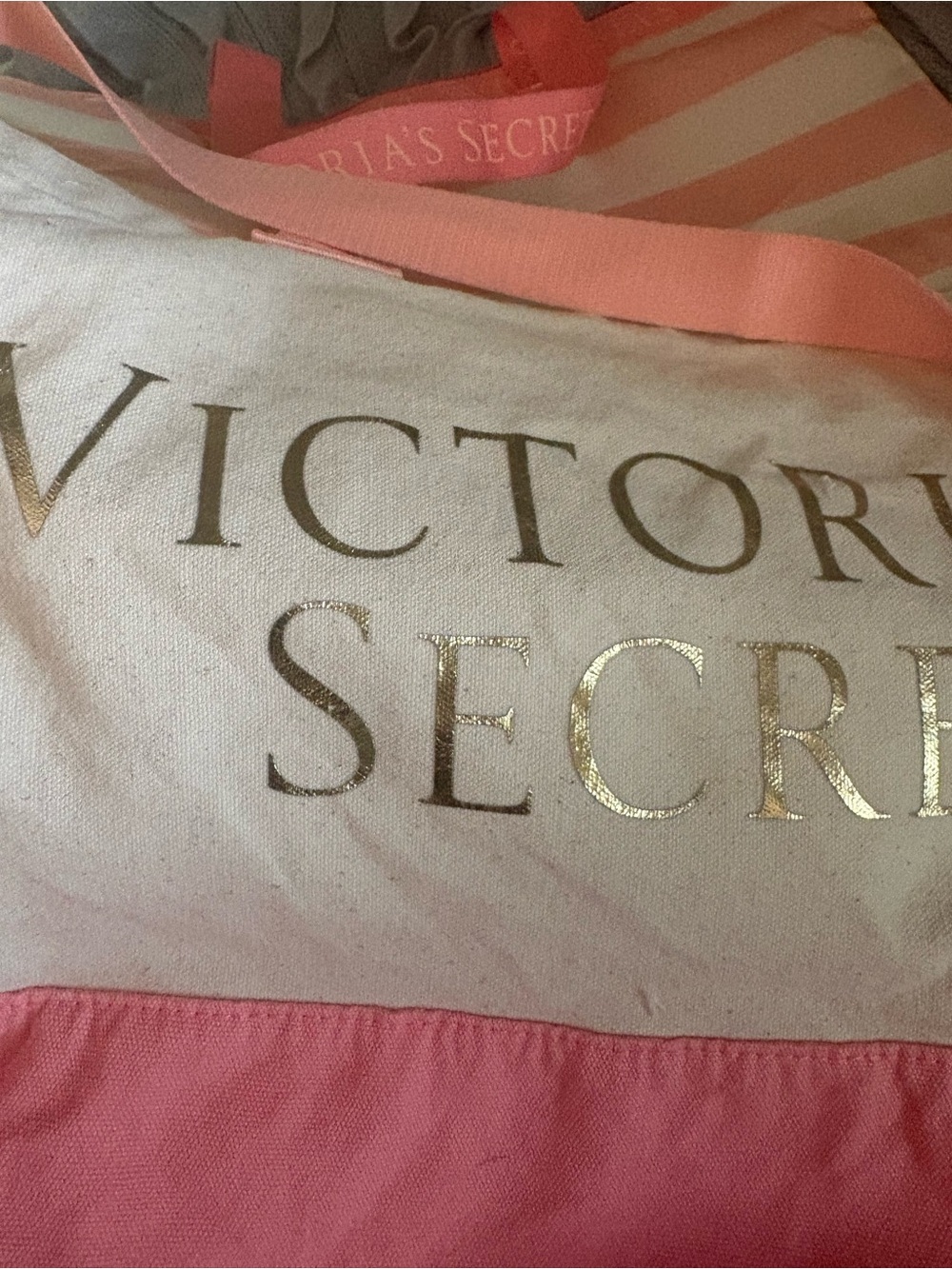 Victoria's Secret Pink & Gold Insulated Tote